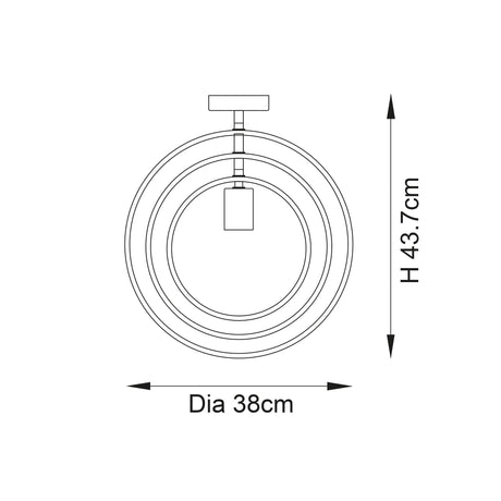 Endon Lighting - 96000 - Semi Flush Light