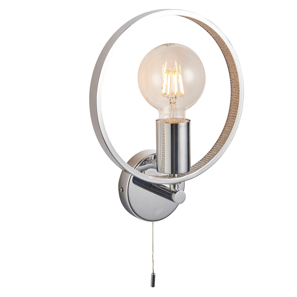 Endon Lighting 96002 - Endon Lighting 96002 Merola Bathroom Wall Light Chrome plate & clear faceted acrylic Dimmable