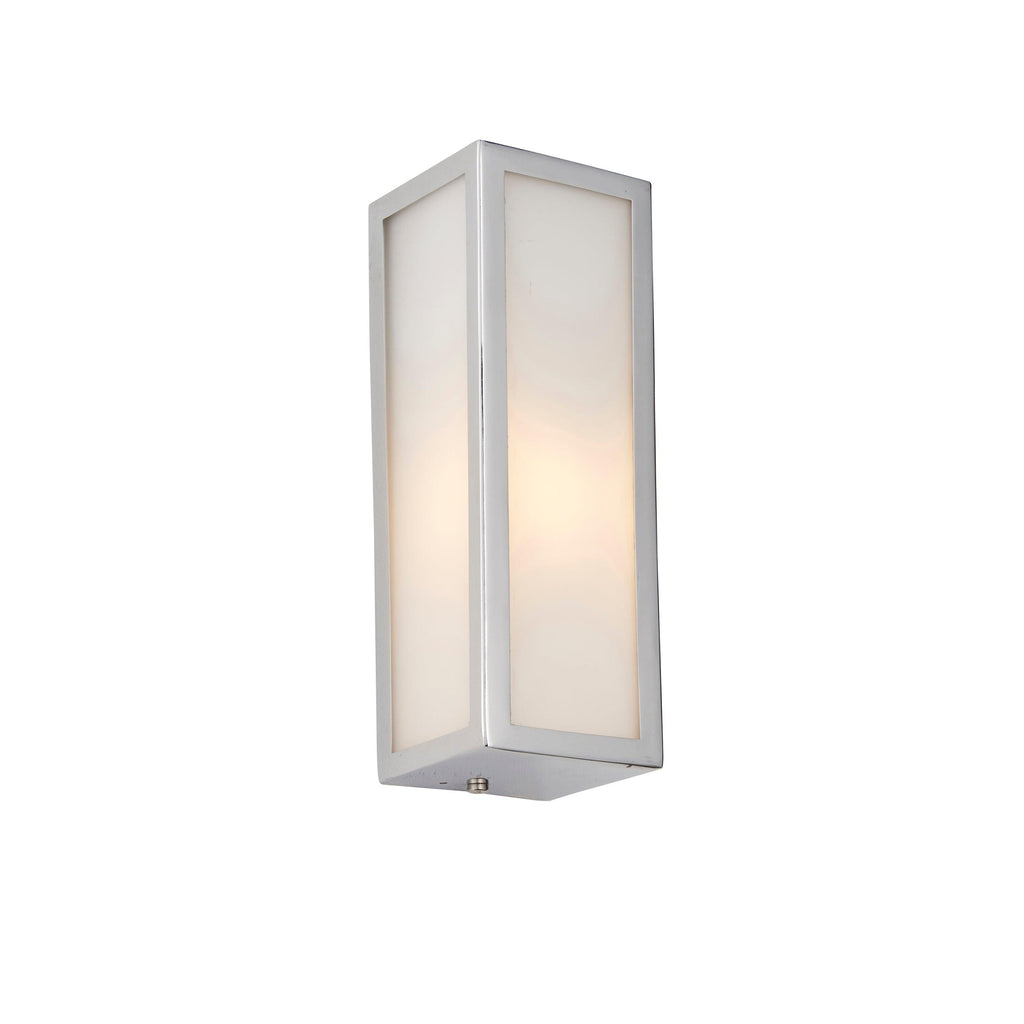 Endon Lighting 96219 - Endon Lighting 96219 Newham Bathroom Wall Light Chrome plate & frosted glass Dimmable