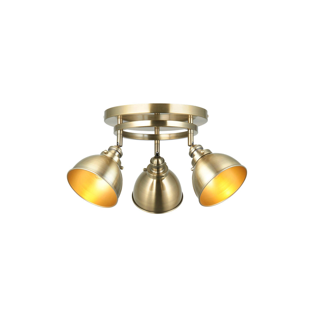 Endon Lighting 96802 - Endon Lighting 96802 Wyatt Indoor Spot Light Antique brass plate Dimmable