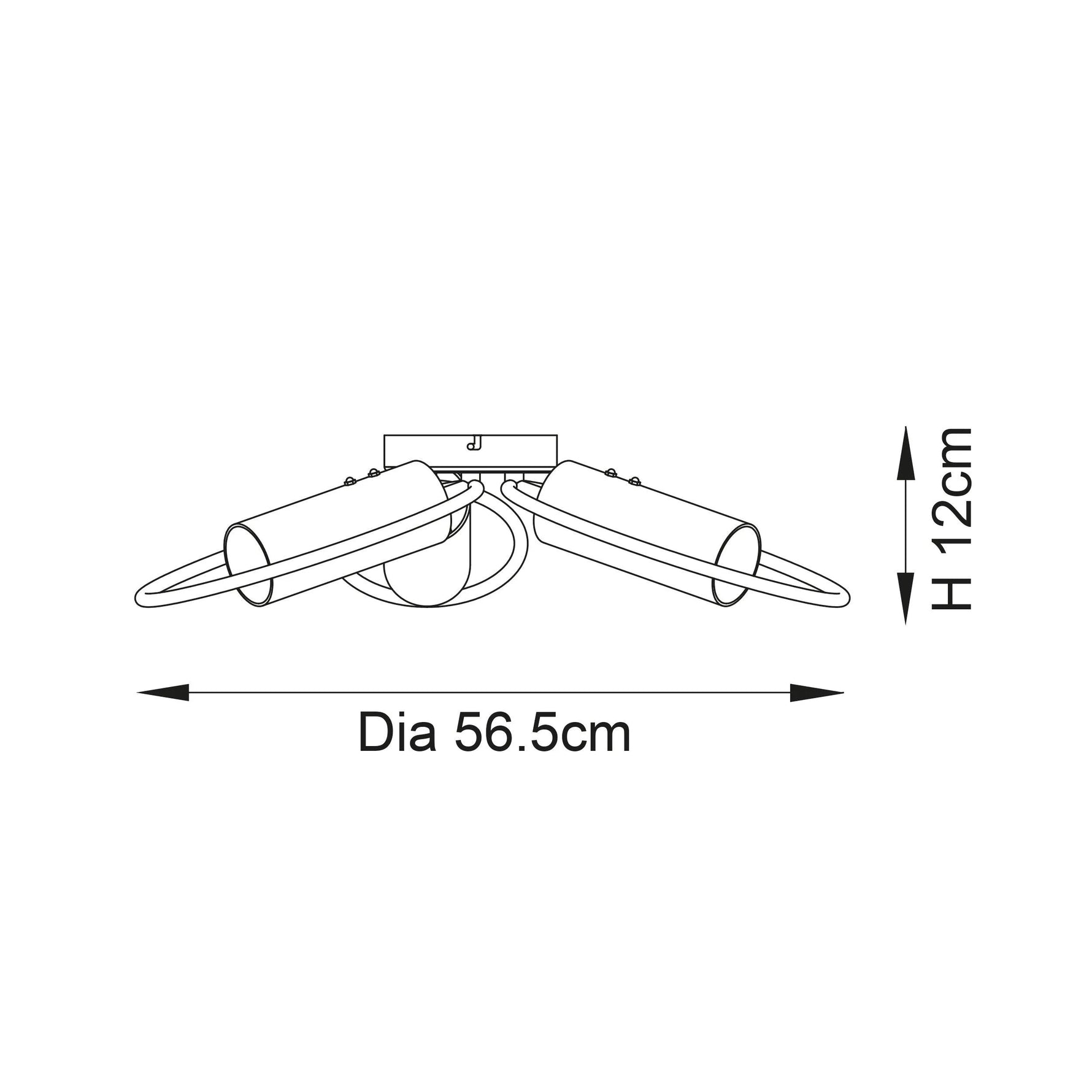 Endon Lighting - 97228 - Semi Flush Light