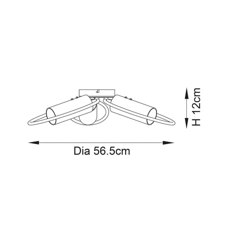 Endon Lighting - 97228 - Semi Flush Light
