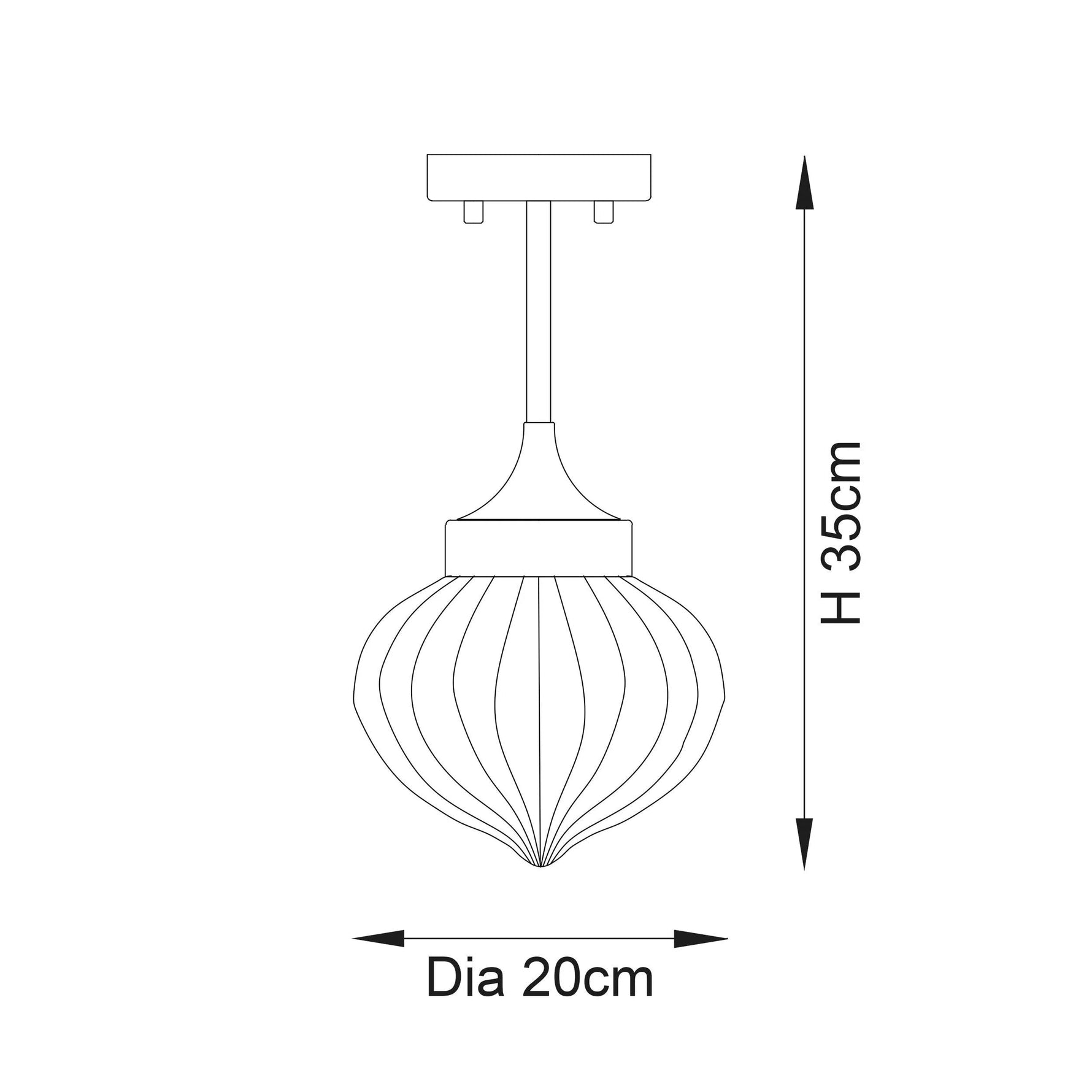 Endon Lighting - 97684 - Semi Flush Light