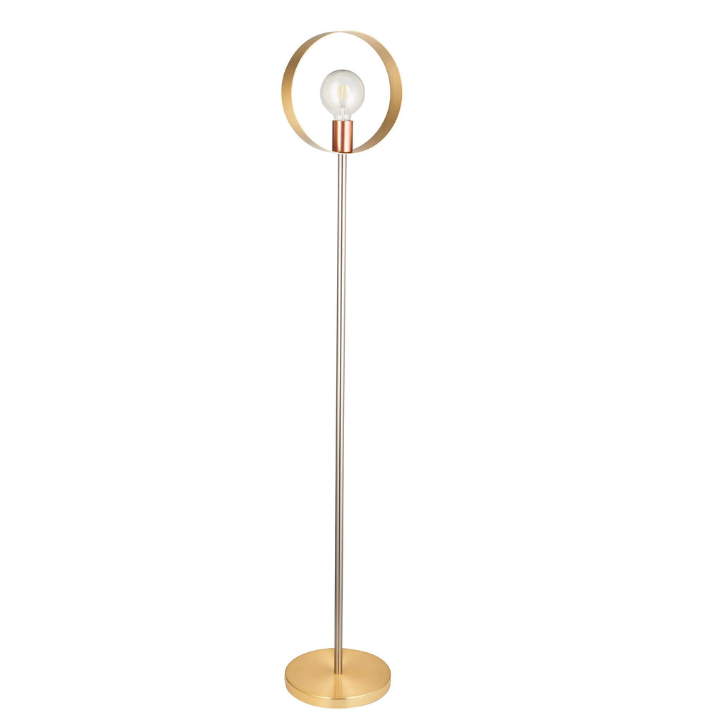 Endon Lighting 98095 - Endon Lighting 98095 Hoop Indoor Floor Lamps Brushed brass, nickel & copper plate Non-dimmable