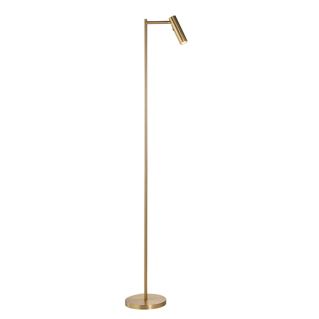 Endon Lighting 99774 - Endon Lighting 99774 Dedicated Reader Indoor Floor Lamps Warm brass plate Step dimmable