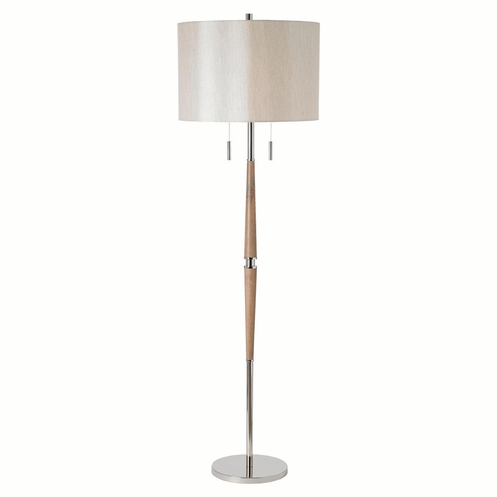 Endon Lighting ALTESSE-FLNI - Endon Lighting ALTESSE-FLNI Altesse Indoor Floor Lamps Natural wood & oatmeal fabric Non-dimmable