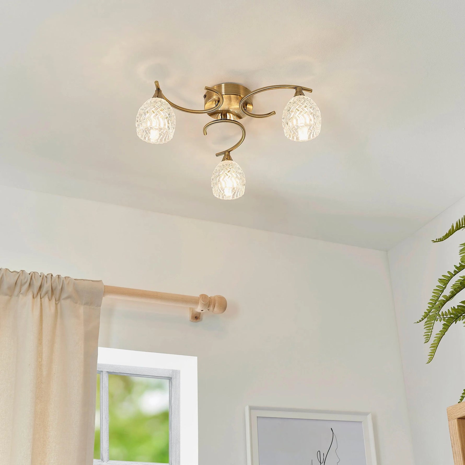 Endon Lighting - BOYER-3AB - Semi flush Light