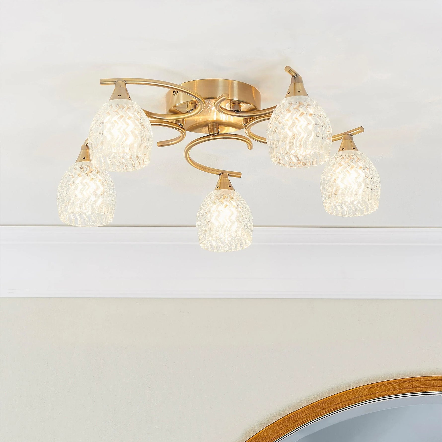 Endon Lighting - BOYER-5AB - Semi flush Light