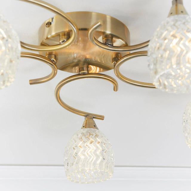 Endon Lighting - BOYER-5AB - Semi flush Light