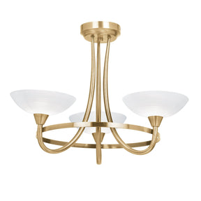 Endon Lighting - CAGNEY-3AB - Semi flush Light