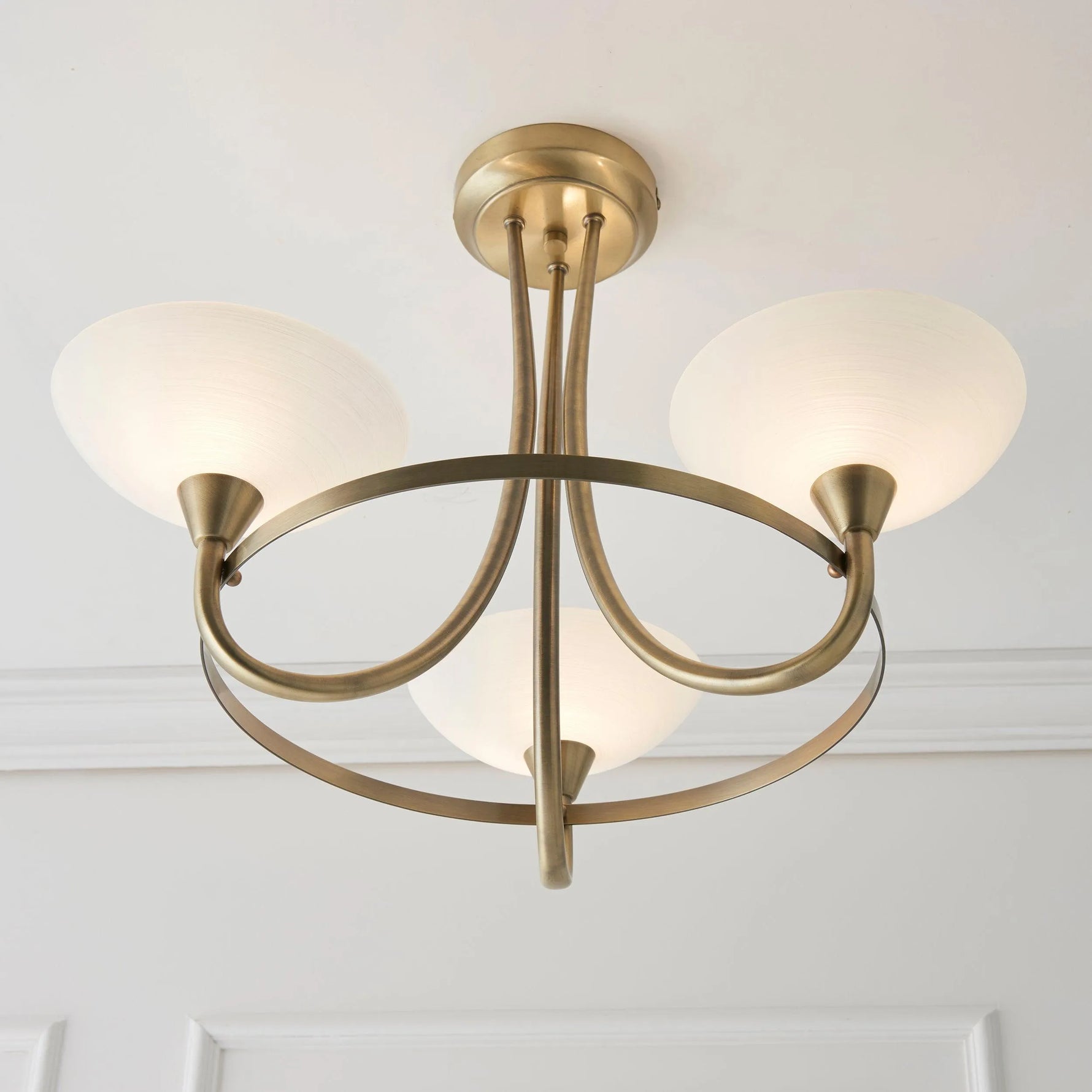 Endon Lighting - CAGNEY-3AB - Semi flush Light