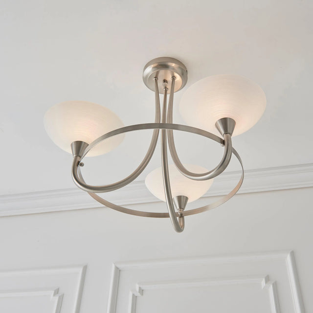 Endon Lighting - CAGNEY-3SC - Semi flush Light