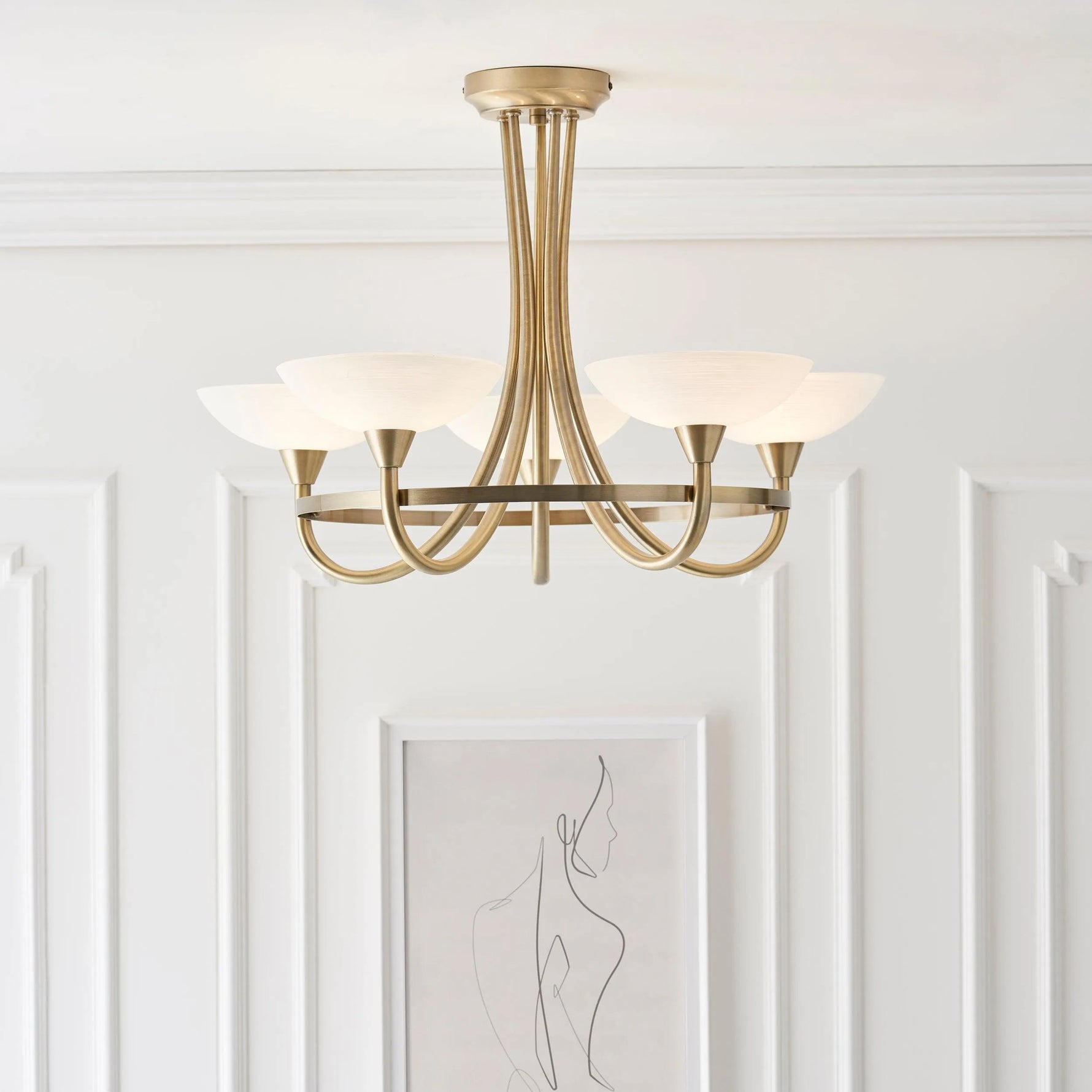 Endon Lighting - CAGNEY-5AB - Semi flush Light