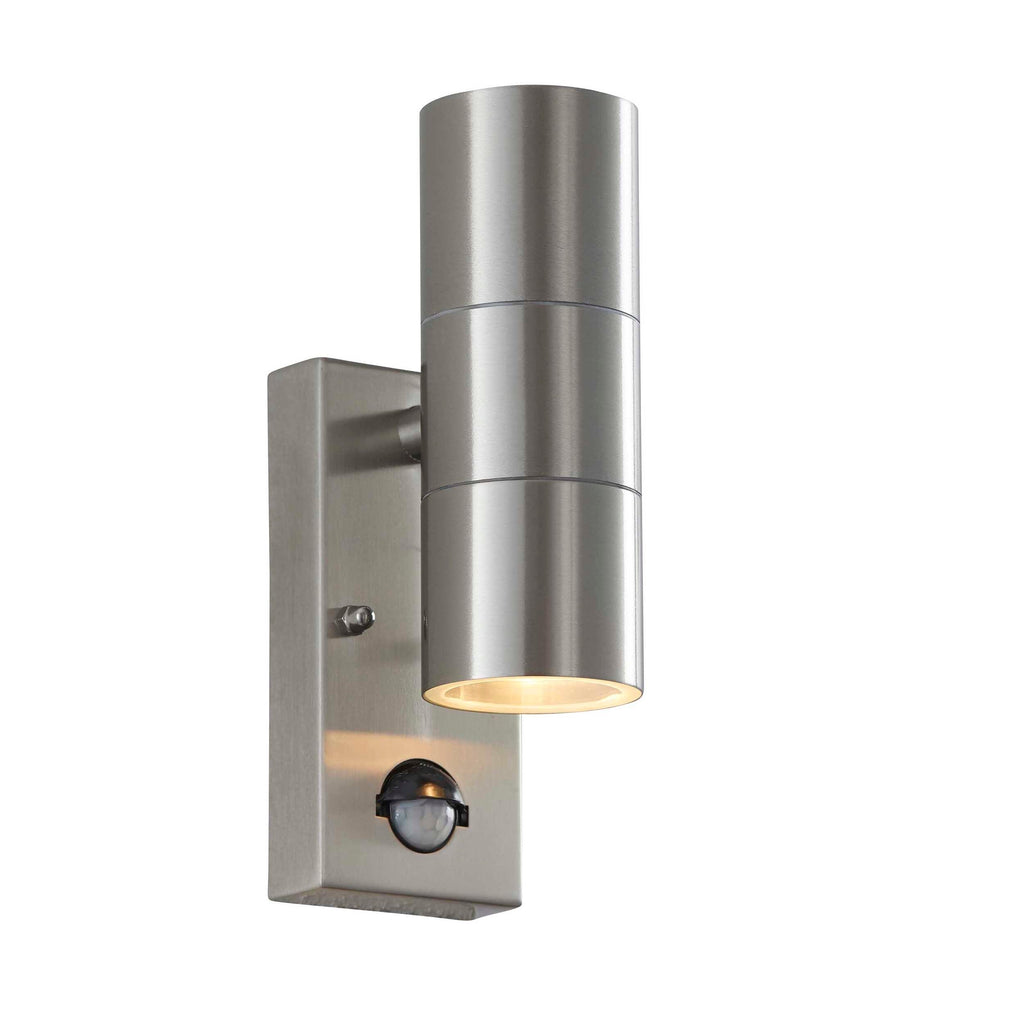 Endon Lighting EL-40062 - Endon Lighting EL-40062 Canon Outdoor Wall Light Polished stainless steel & clear glass Non-dimmable