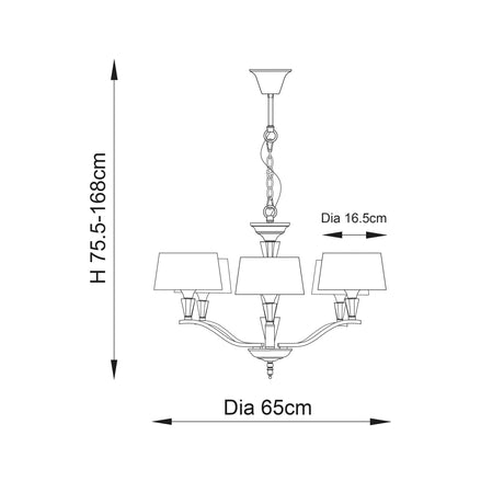 Endon Lighting - FIENNES-5NI - Pendant Light