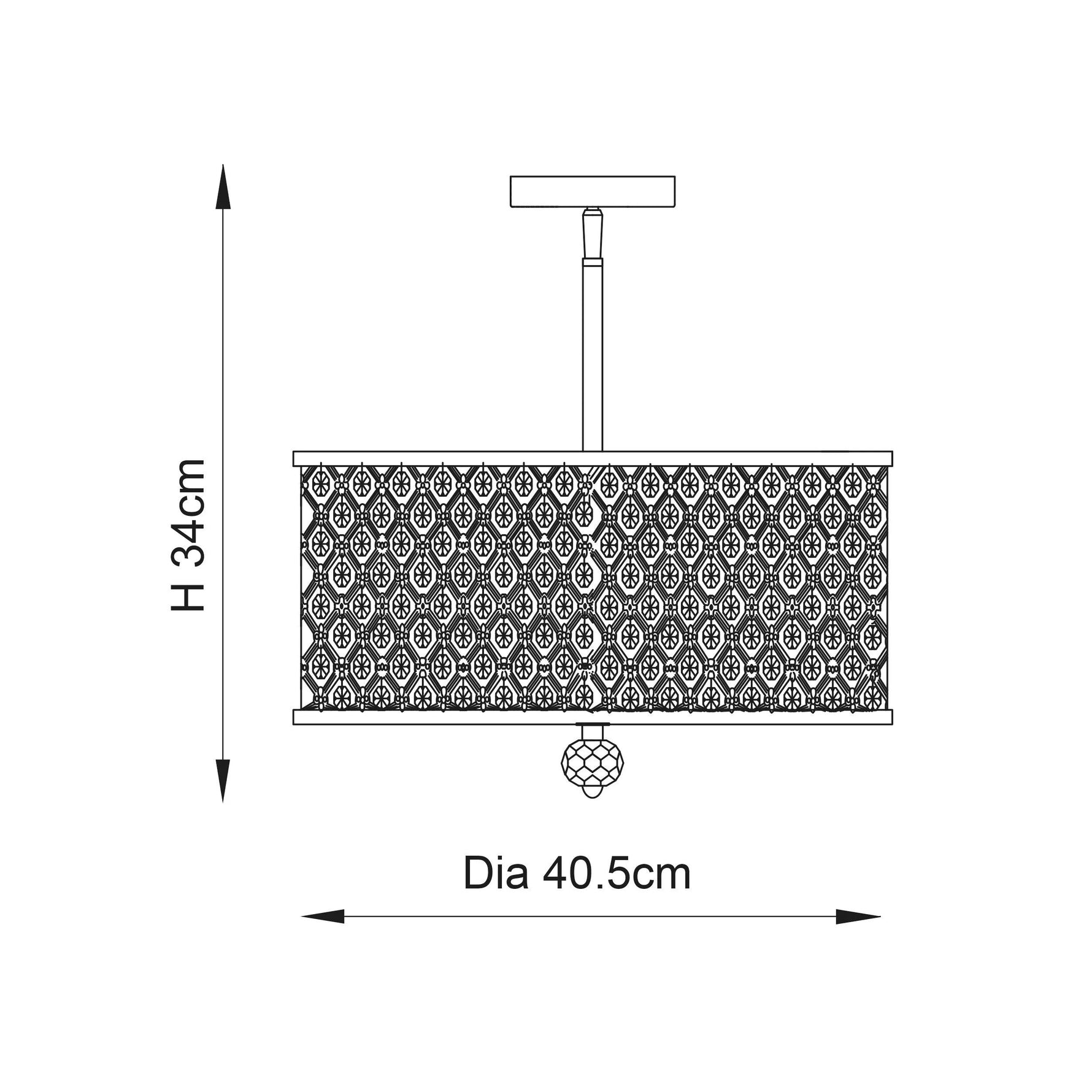Endon Lighting - HUDSON-3CH - Flush Light