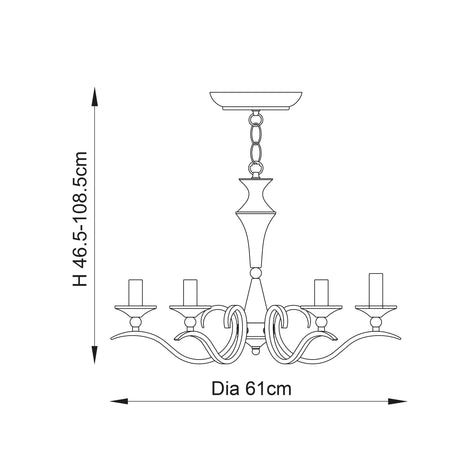 Endon Lighting - KORA-5AB - Pendant Light