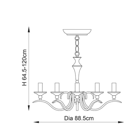Endon Lighting - KORA-8AB - Pendant Light