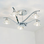 Endon Lighting - LANGELLA-5CH - Semi flush Light