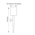 Endon Lighting - MORETO-1WBCH - Wall Lights