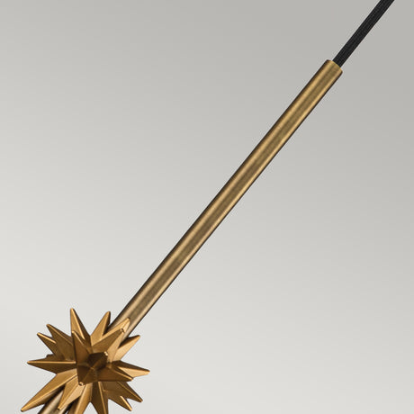 Elstead Lighting Pendant from the Etoile range. Etoile 1lt Medium Pendant - Aged Brass and Gold Leaf Product Code = ETOILE-P-M-AB