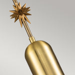 Elstead Lighting Pendant from the Etoile range. Etoile 1lt Medium Pendant - Aged Brass and Gold Leaf Product Code = ETOILE-P-M-AB