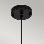 Elstead Lighting Pendant from the Etoile range. Etoile 1lt Medium Pendant - Matte Black and Gold Leaf Product Code = ETOILE-P-M-MB