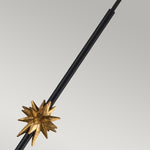 Elstead Lighting Pendant from the Etoile range. Etoile 1lt Medium Pendant - Matte Black and Gold Leaf Product Code = ETOILE-P-M-MB