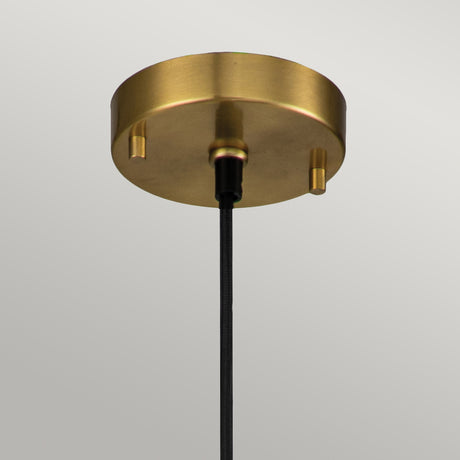 Elstead Lighting Pendant from the Etoile range. Etoile 1lt Small Pendant - Aged Brass and Gold Leaf Product Code = ETOILE-P-S-AB
