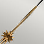 Elstead Lighting Pendant from the Etoile range. Etoile 1lt Small Pendant - Aged Brass and Gold Leaf Product Code = ETOILE-P-S-AB