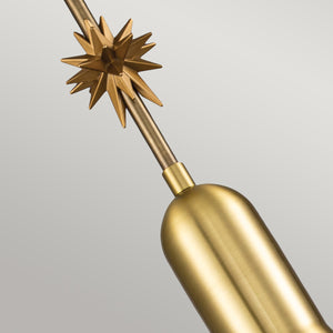 Elstead Lighting Pendant from the Etoile range. Etoile 1lt Small Pendant - Aged Brass and Gold Leaf Product Code = ETOILE-P-S-AB