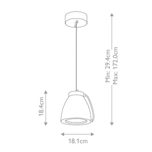 Elstead Lighting Pendant from the Europa range. Europa 1 Light Small LED Pendant Product Code = EUROPA-P-A
