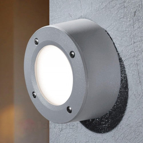 Magnalux Extra Leti 100 Round  Grey Opal LED GX53 3W Wall Light Part Number - EXTRALETI100RDGY
