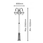 Norlys Firenze 3 Light Lamp Post F7-BLACK