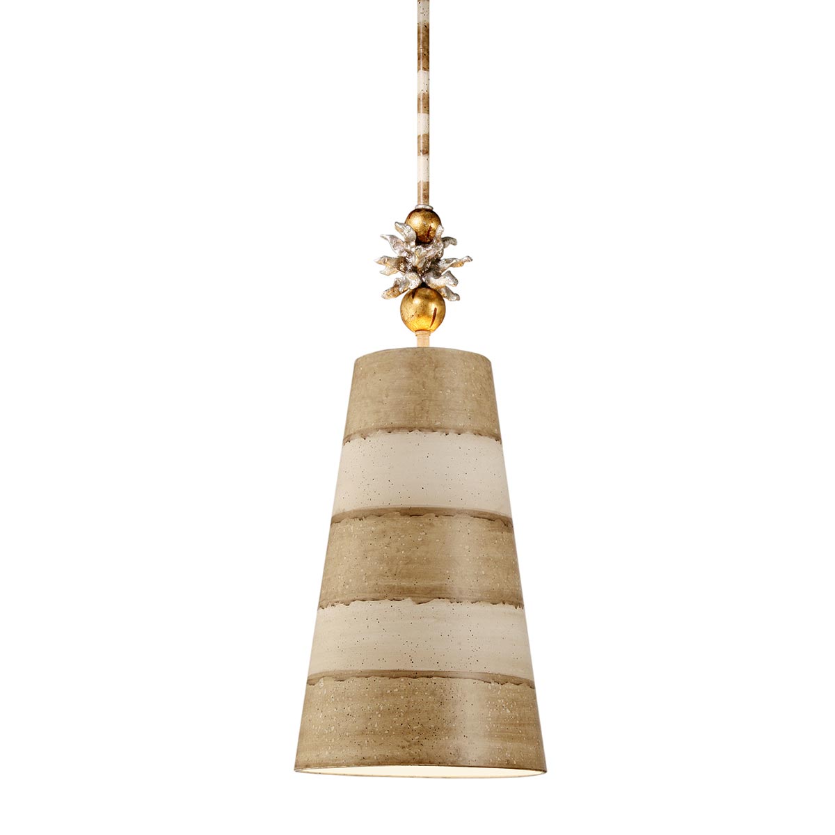 Flambeau Pendant from the Anemome range. Anemone 1 Light Pendant Product Code = FB-ANEMONE-P-B