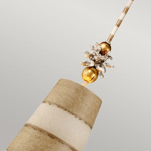 Flambeau Pendant from the Anemome range. Anemone 1 Light Pendant Product Code = FB-ANEMONE-P-B