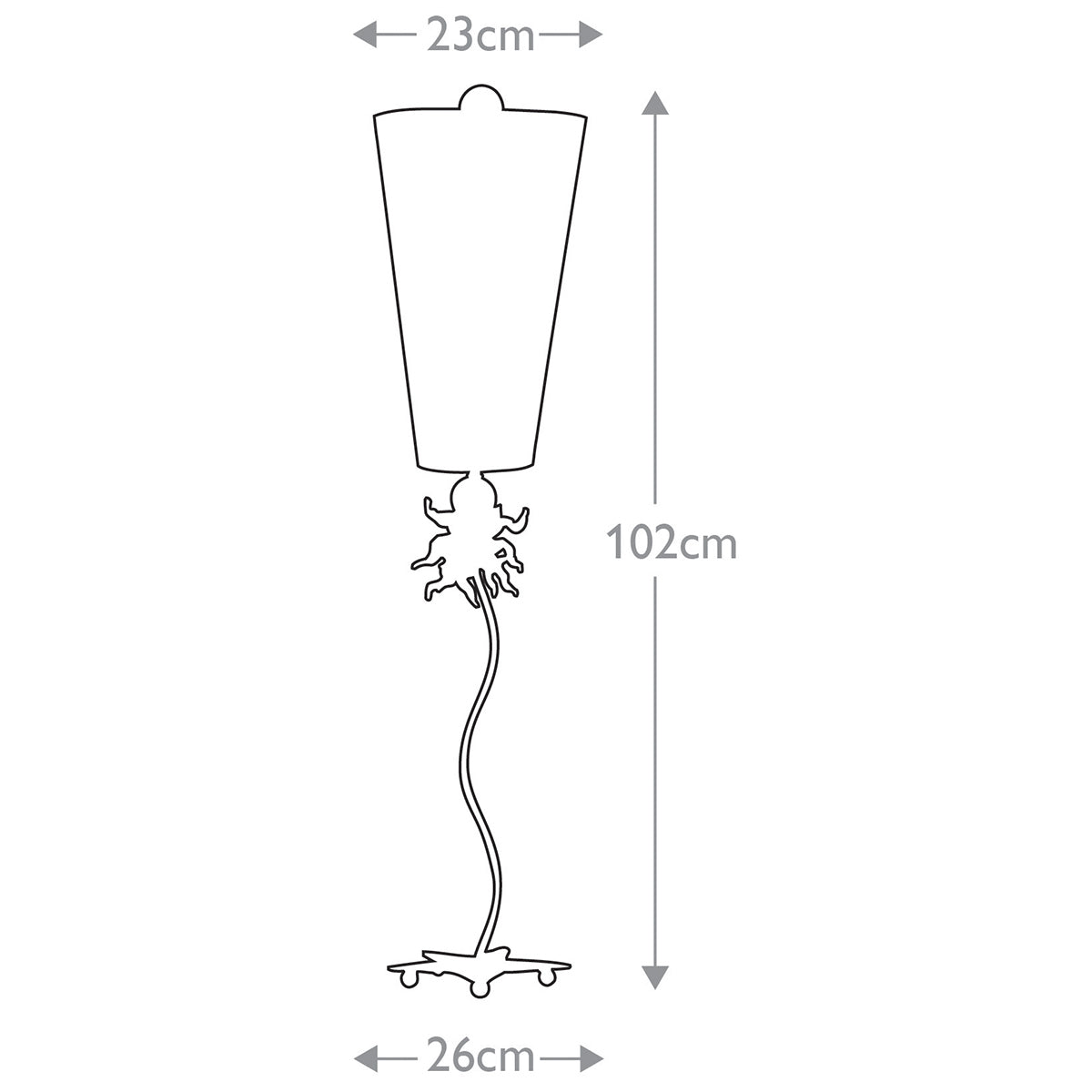 Flambeau Table Lamp from the Anemone range. Anemone 1 Light Table Lamp Product Code = FB-ANEMONE-TL