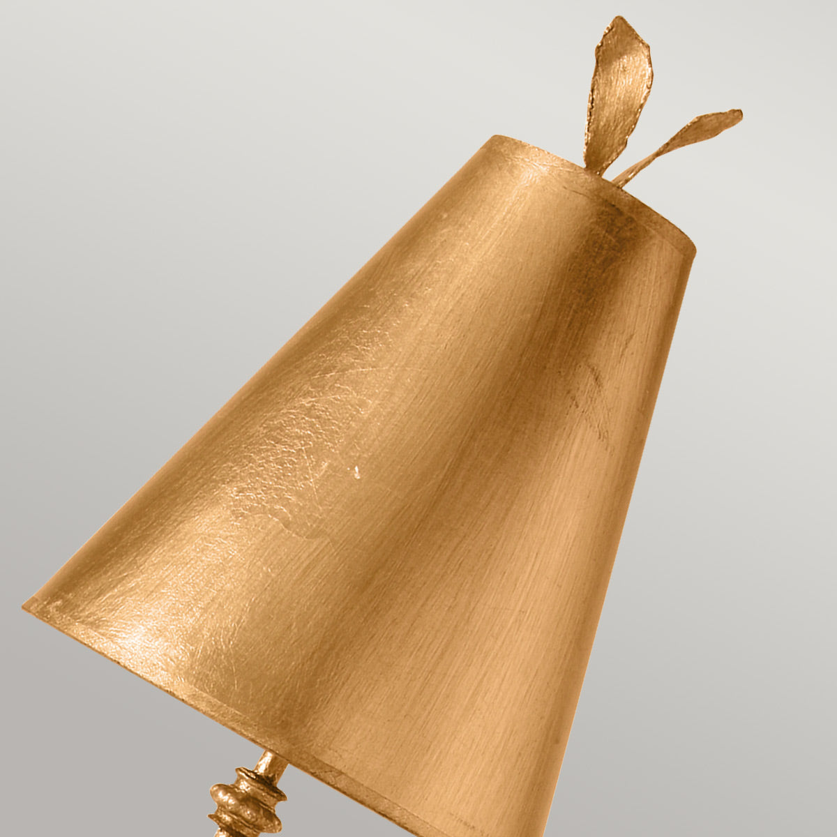Flambeau Table Lamp from the Azalea range. Azalea 1 Light Table Lamp - Gold Leaf Product Code = FB-AZALEA-TL-GD