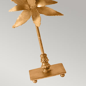 Flambeau Table Lamp from the Azalea range. Azalea 1 Light Table Lamp - Gold Leaf Product Code = FB-AZALEA-TL-GD