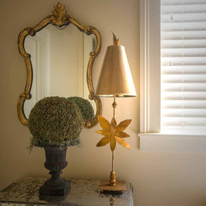 Flambeau Table Lamp from the Azalea range. Azalea 1 Light Table Lamp - Gold Leaf Product Code = FB-AZALEA-TL-GD