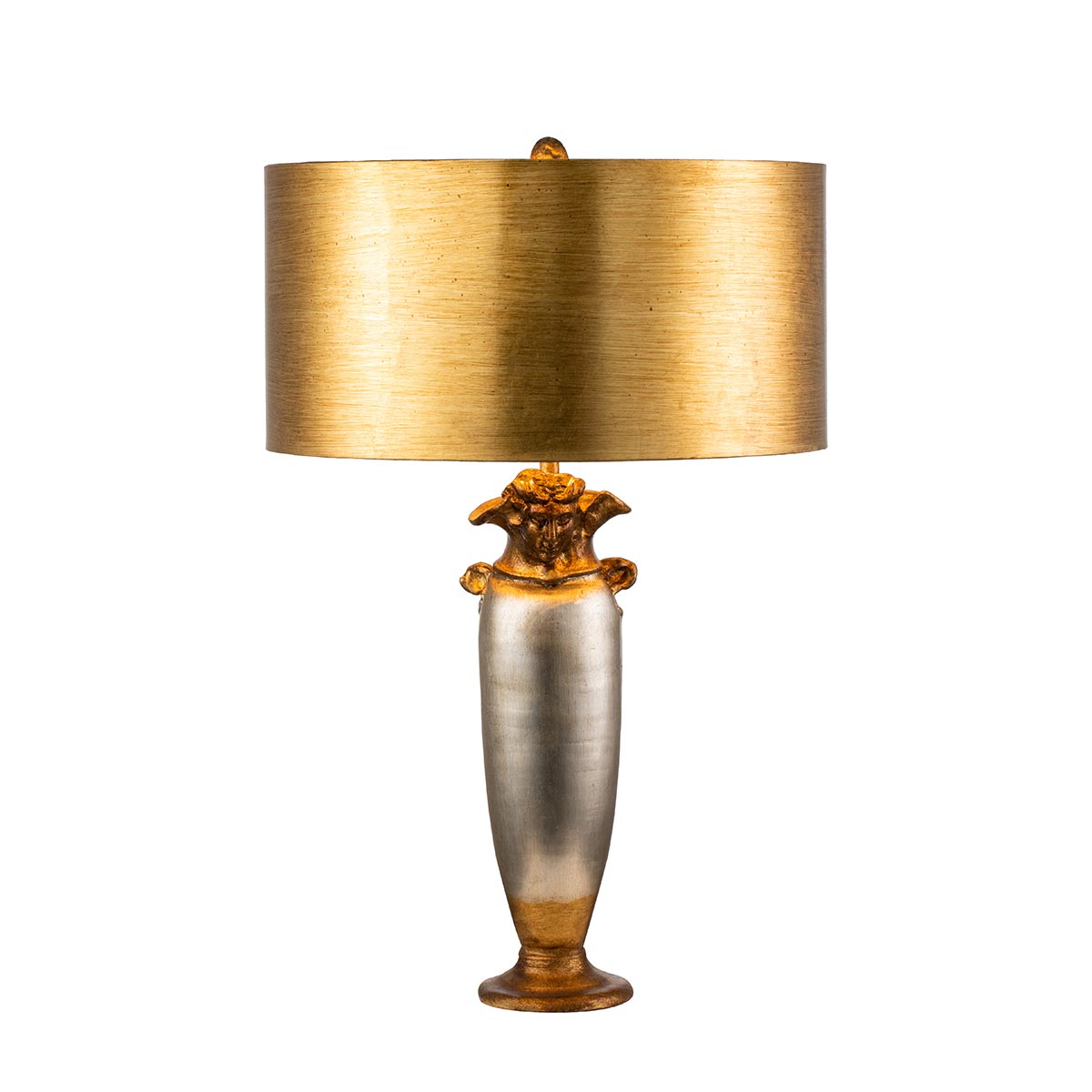 Flambeau Table Lamp from the Bienville range. Bienville 1 Light Table Lamp - Silver/Gold Product Code = FB-BIENVILLE-TL