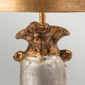 Flambeau Table Lamp from the Bienville range. Bienville 1 Light Table Lamp - Silver/Gold Product Code = FB-BIENVILLE-TL