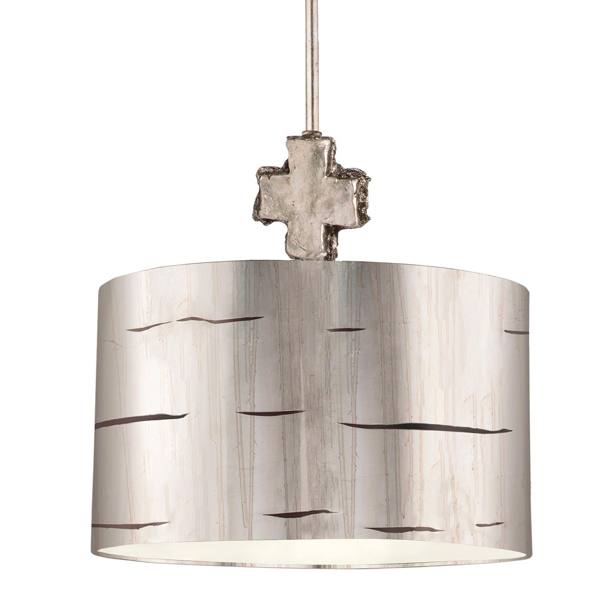 Flambeau Pendant from the Fragment range. Fragment 1 Light Large Pendant - Silver Product Code = FB-FRAGMENT-S-PL
