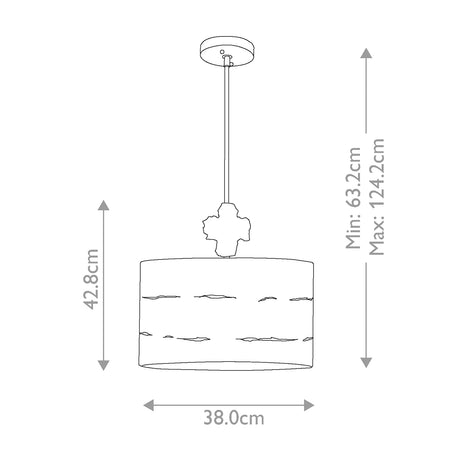 Flambeau Pendant from the Fragment range. Fragment 1 Light Large Pendant - Silver Product Code = FB-FRAGMENT-S-PL