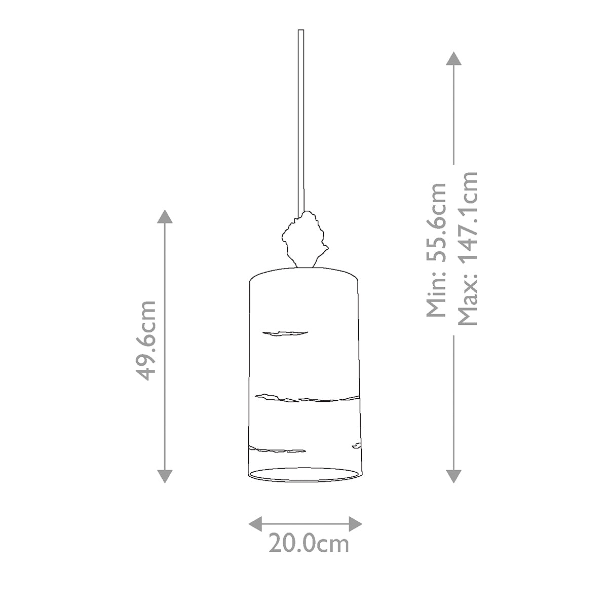 Flambeau Pendant from the Fragment range. Fragment 1 Light Small Pendant - Silver Product Code = FB-FRAGMENT-S-PS
