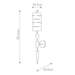 Flambeau Wall Light from the Fragment range. Fragment 1 Light Wall Light - Silver Product Code = FB-FRAGMENT-S1