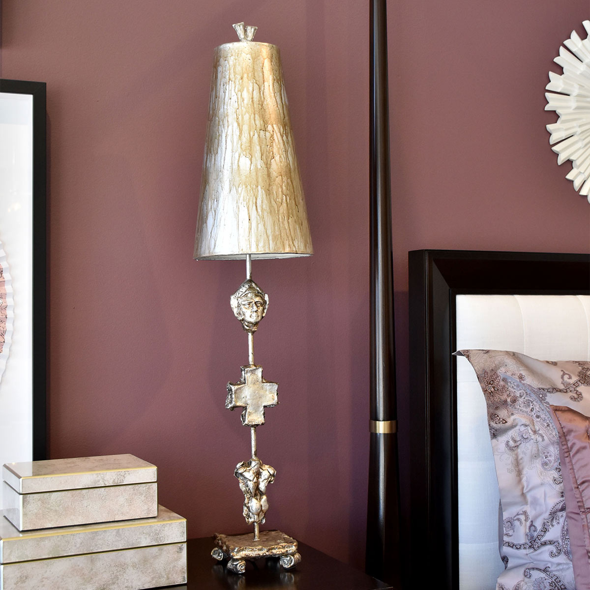 Flambeau Table Lamp from the Fragment range. Fragment 1 Light Table Lamp - Silver Product Code = FB-FRAGMENT-TL-S