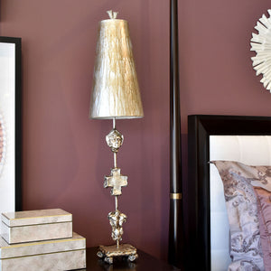 Flambeau Table Lamp from the Fragment range. Fragment 1 Light Table Lamp - Silver Product Code = FB-FRAGMENT-TL-S