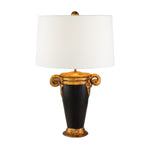 Flambeau Table Lamp from the Gallier range. Gallier 1-light Table Lamp - Black and Gold – SKU FB-GALLIER-TL