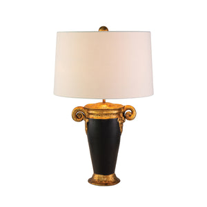 Flambeau Table Lamp from the Gallier range. Gallier 1lt Table Lamp - Black and Gold Product Code = FB-GALLIER-TL